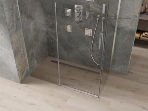 Mexen Omega, sprchovací kút s posuvnými dverami 130 (dvere) x 70 (stena) cm, 8mm číre sklo, chrómový profil, 825-130-070-01-00
