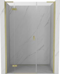 Mexen Mist-H L sprchové dvere otváracie ľavé 150 cm, priehľadné, zlaté brúsené - 8A5L-150-001-55-00-L