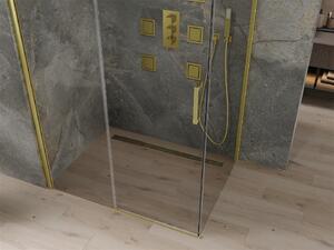 Mexen OMEGA sprchovací kút 120x70cm, 8mm sklo, zlatý profil-číre sklo, 825-120-070-50-00