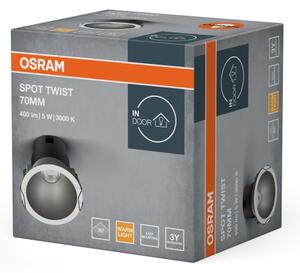 Osram - LED zapustené stropné svietidlo SPOT TWIST LED/5W/230V, pr. 7 cm, biela/strieborná