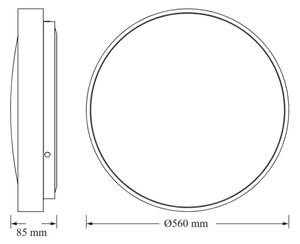 Osram - LED Stropné svietidlo CEILING LUXO LED/60W/230V pr. 56 cm strieborná