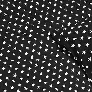 Goldea bavlnené posteľné obliečky - vzor 541 biele hviezdičky na čiernom 140 x 200 a 70 x 90 cm