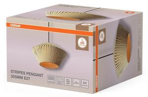 Osram - Zavesený luster na lanku DECOR STRIPES 1xE27/10W/230V, priemer 30,5 cm, béžový