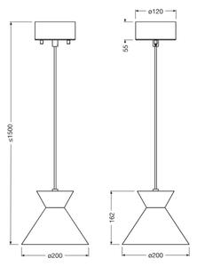 Osram - Závesný luster na lanku DECOR WAIST 1xE27/40W/230V čierna