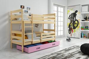 Detská poschodová posteľ ERYK 190x80 cm Biela Biela