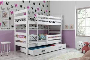 Detská poschodová posteľ ERYK 190x80 cm Sivá Biela