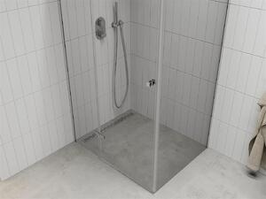 Mexen Roma, sprchovací kút 80 (dvere) x 70 (stena) cm, 6mm číre sklo, chrómový profil, 854-080-070-01-00