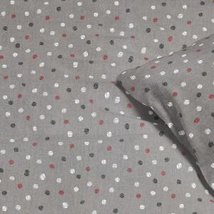 Goldea flanelové posteľné obliečky - vzor 948 farebné bodky na tmavo sivom 140 x 220 a 70 x 90 cm
