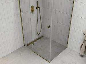 Mexen ROMA sprchovací kút 70x100cm, 6mm sklo, zlatý profil-číre sklo, 854-070-100-50-00