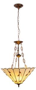 Brilagi - Tiffany vitrážový luster na reťazi FOLIA 3xE27/60W/230V priemer 50 cm