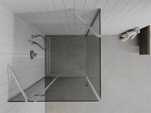 Mexen ROMA sprchovací kút 90x90cm, 6mm sklo, chrómový profil-šedé sklo, 854-090-090-01-40