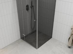 Mexen Roma, sprchovací kút 70 (dvere) x 70 (stena) cm, 6mm šedé sklo, chrómový profil, 854-070-070-01-40