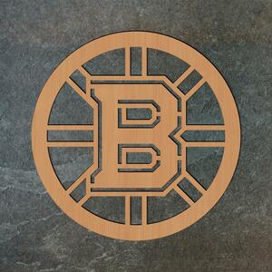 DUBLEZ | Drevené logo hokejového tímu - Boston Bruins