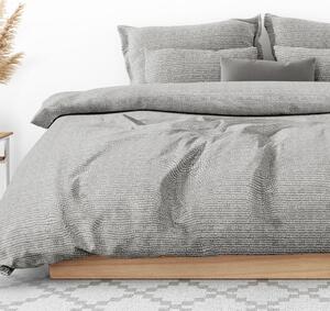 Goldea flanelové posteľné obliečky - vzor 811 drobné tvary na sivom 140 x 220 a 70 x 90 cm