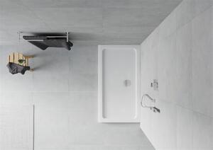 Mexen SLIM - Obdĺžniková sprchová vanička 120x70x5cm + chrómový sifón, biela, 40107012