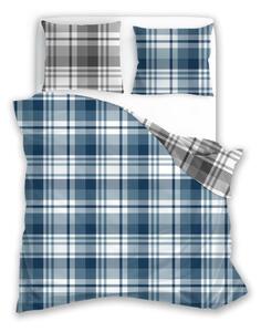 Faro Flanelové obliečky Pure Flannel 010 140x200 cm + 70x90 cm modré/sivé