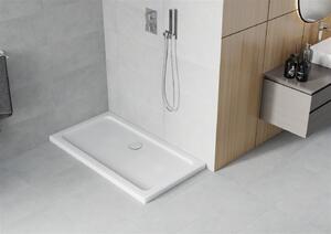 Mexen SLIM - Obdĺžniková sprchová vanička 130x70x5cm + chrómový sifón, biela, 40107013