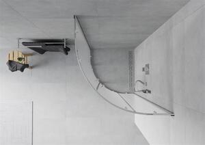 Mexen RIO - Štvrťkruhový sprchovací kút 80x80 cm, matná, 863-080-080-01-30