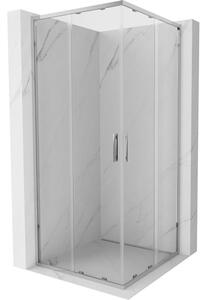 Mexen Exo štvorcová sprchová kabína posuvná 70 x 70 cm, transparentná, chróm - 8111-070-070-01-00