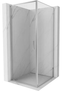 Mexen Exo sprchovací kút s vyklápacími dvierkami 85 x 85 cm, transparentný, chrómový - 817-085-085-01-00