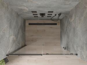 Mexen OMEGA posuvné sprchové dvere do otvoru 140 cm, čierna-transparentná, 825-140-000-70-00