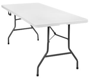 Záhradný stôl skladací biely 183x76x74cm - biela