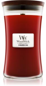 Woodwick Cinnamon Chai vonná sviečka s dreveným knotom 609,5 g