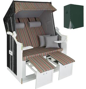 Plážový sedací box s čalúnením vr. ochranné plachty - farebná