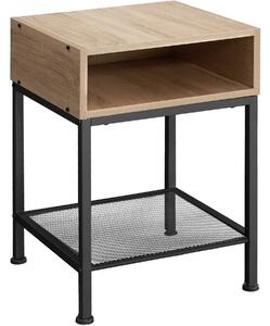 Nočný stolík Harlow 40,5x40,5x59 cm - Industrial svetlé drevo, dub Sonoma