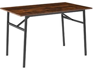 Jedálenský stôl Swansea 120x75x76cm - Industriálne drevo tmavé, rustikálne