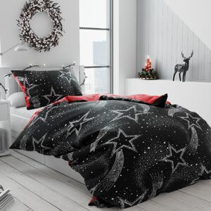 Bavlnené obliečky Kometa čierne