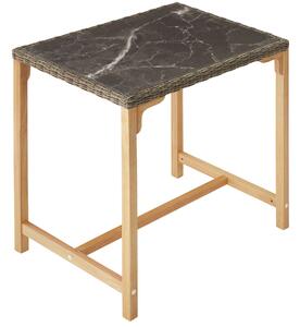 Ratanový barový stôl Kutina 96x65x100cm - prírodné