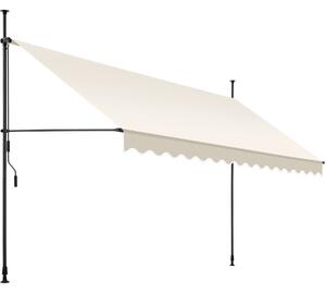 Upínacia markíza s ručnou kľukou, výškovo nastaviteľná - 400 x 180 cm, béžová