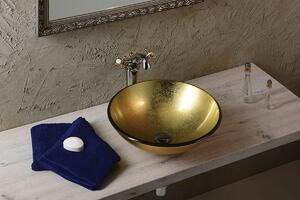 Sapho Beauty umývadlo 42x42 cm okrúhly pultové umývadlo zlatá 2501-22