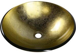 Sapho Beauty umývadlo 42x42 cm okrúhly zlatá 2501-22
