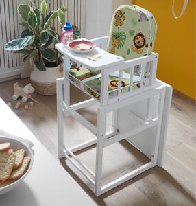 Multifunkčná detská stolička CRISTINA biela/zelená