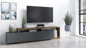 TV stolík Bota 40 s otvorenými policami 219 cm - appenzeller / matera