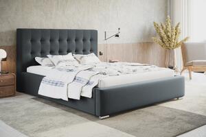 Čalúnená posteľ BED 2 120x200 tmavo sivá