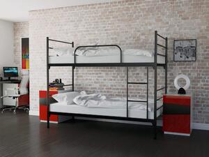 Kovová poschodová posteľ s roštami Eleonora 90x200