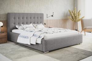 Čalúnená posteľ BED 2 140x200 sivá