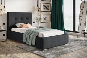 Čalúnená posteľ BED 5 90x200 tmavo sivá
