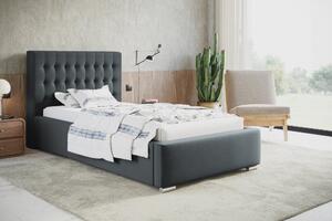Čalúnená posteľ BED 2 90x200 tmavo sivá
