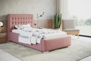 Čalúnená posteľ BED 2 90x200 ružová