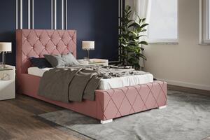 Čalúnená posteľ BED 4 90x200 ružová