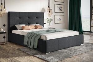 Čalúnená posteľ BED 5 120x200 tmavo sivá
