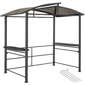 Grilovací pavilón Asado 2,4x1,5x2,34m - šedá