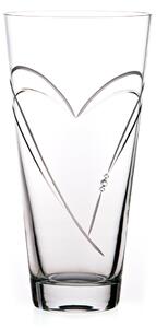 Diamante sklenená váza Hearts s kryštálmi Swarovski 25 cm
