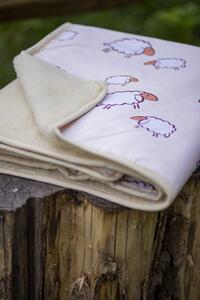 Detská deka z ovčieho rúna hnedá (Rozmer 110x100cm)