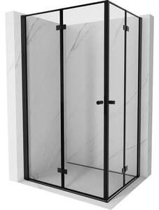 Mexen Mist-F Duo, skladací sprchový kút 80 x 70 cm, číre sklo-čierny rám, 8A6-080L-070P-70-70