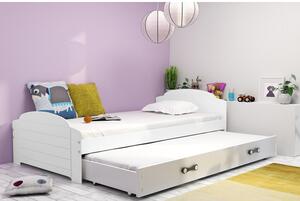 Výsuvná detská posteľ LILI biela 200x90 cm Ružová